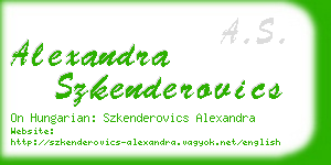 alexandra szkenderovics business card